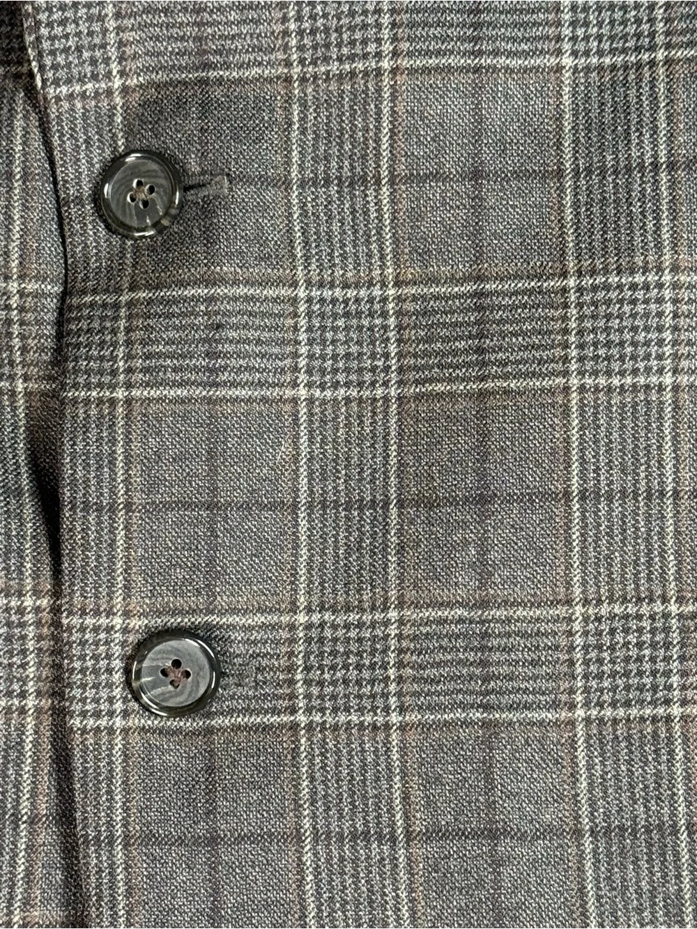 Daniel Hechter Paris Blazer Mens 46R Gray Glen Plaid 100% Wool Sport Coat